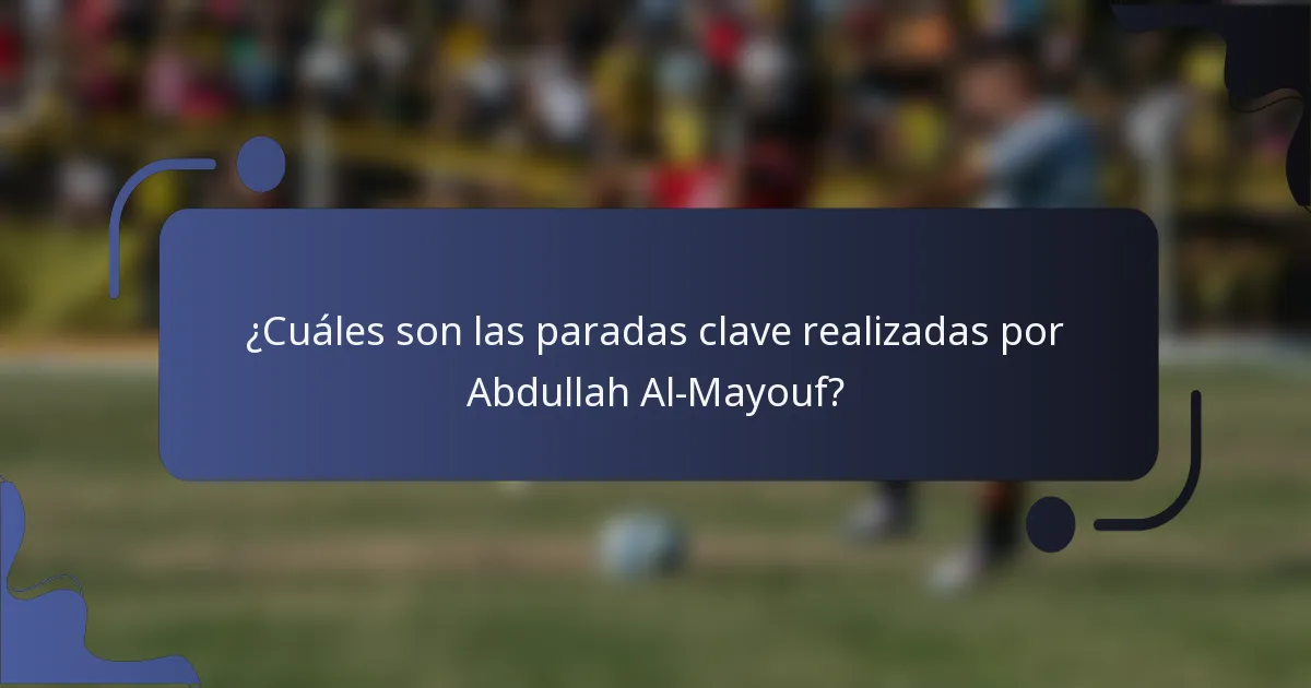 ¿Cuáles son las paradas clave realizadas por Abdullah Al-Mayouf?
